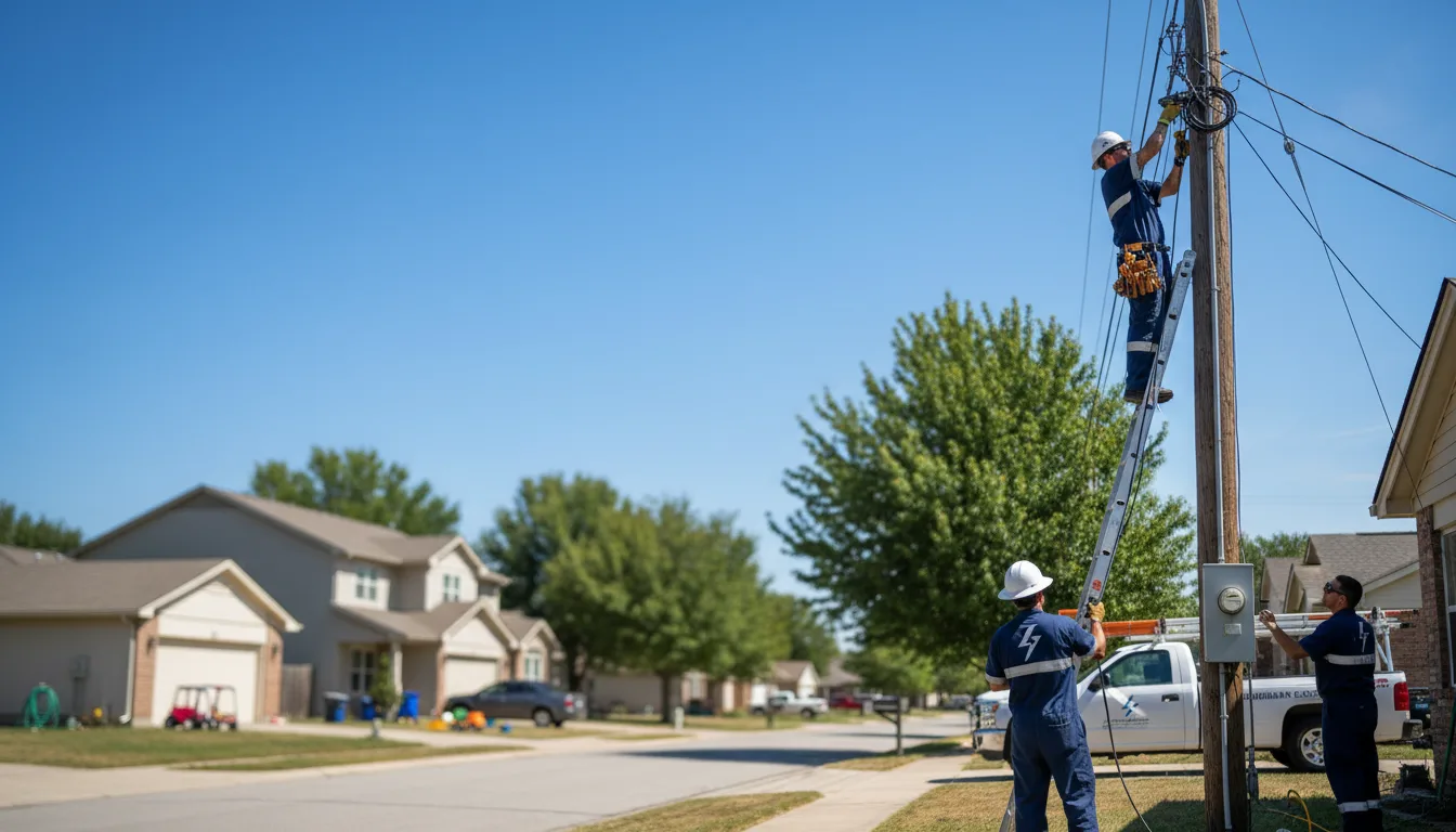 Residential electrician providing installation services in Oberon, ND